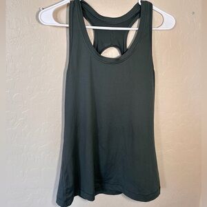 Athleta Dark Green Razorback Tank Top